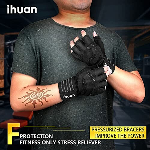 Ihuan Ventilated Weight Lifting Gloves